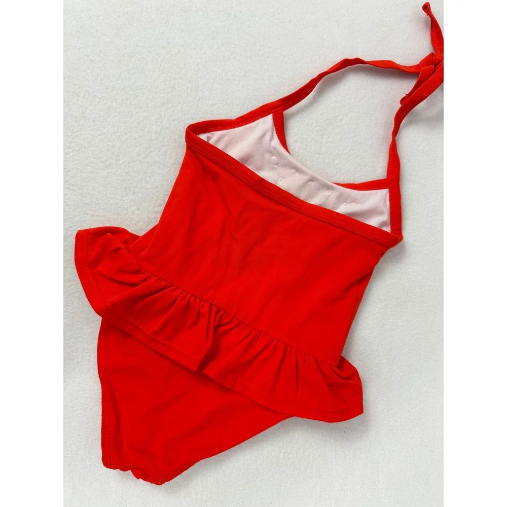 Gymboree Orange One Piece‎ Swimsuit Ruffle Trim Size 5